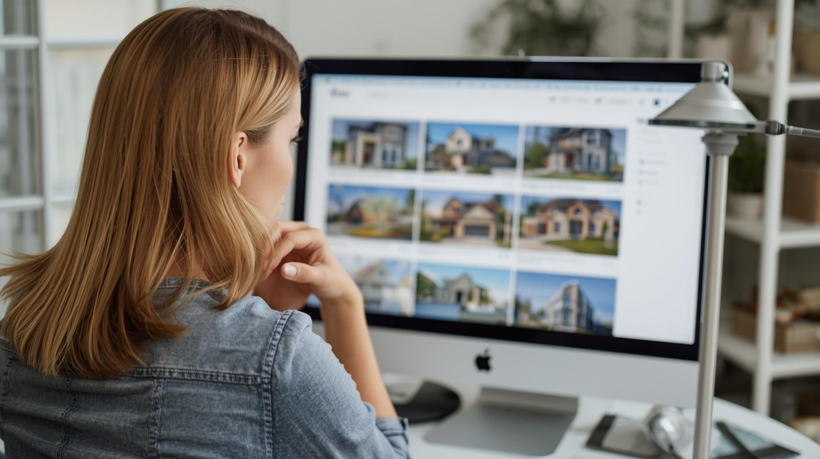 photo of buyer looking at homes and planning